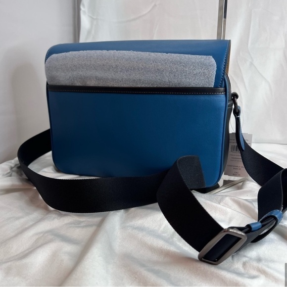 COACH Track Crossbody Bag In Colorblock Signature Canvas With Coach Stamp - Picture 10 of 14